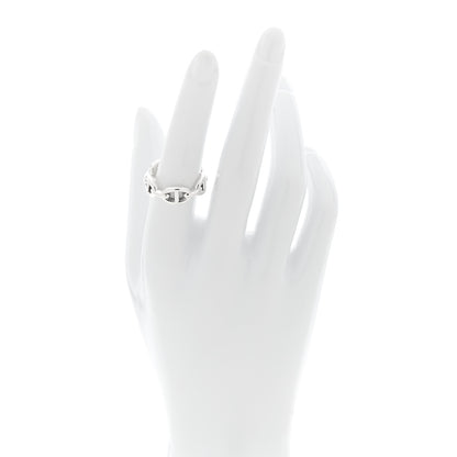 Hermes Sterling Silver PM Chaine d'Ancre Enchainee Band Ring 54 6.75 2 of 6