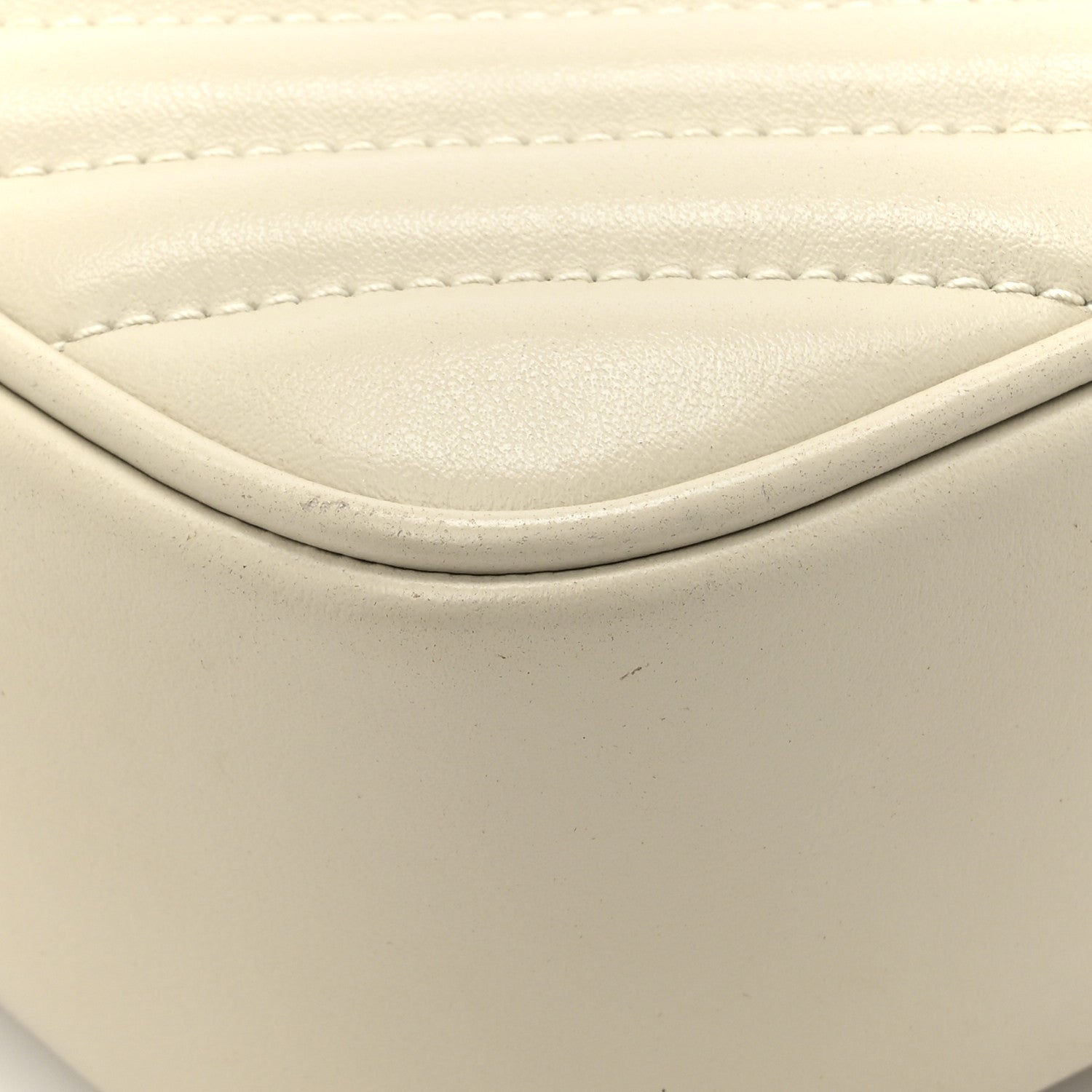 Saint Laurent Calfskin Matelasse Monogram Lou Camera Bag Crema Soft 16 of 16
