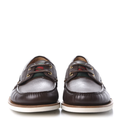 Gucci Delon Web Mens Loafer 8.5 Dark Cocoa 2 of 12