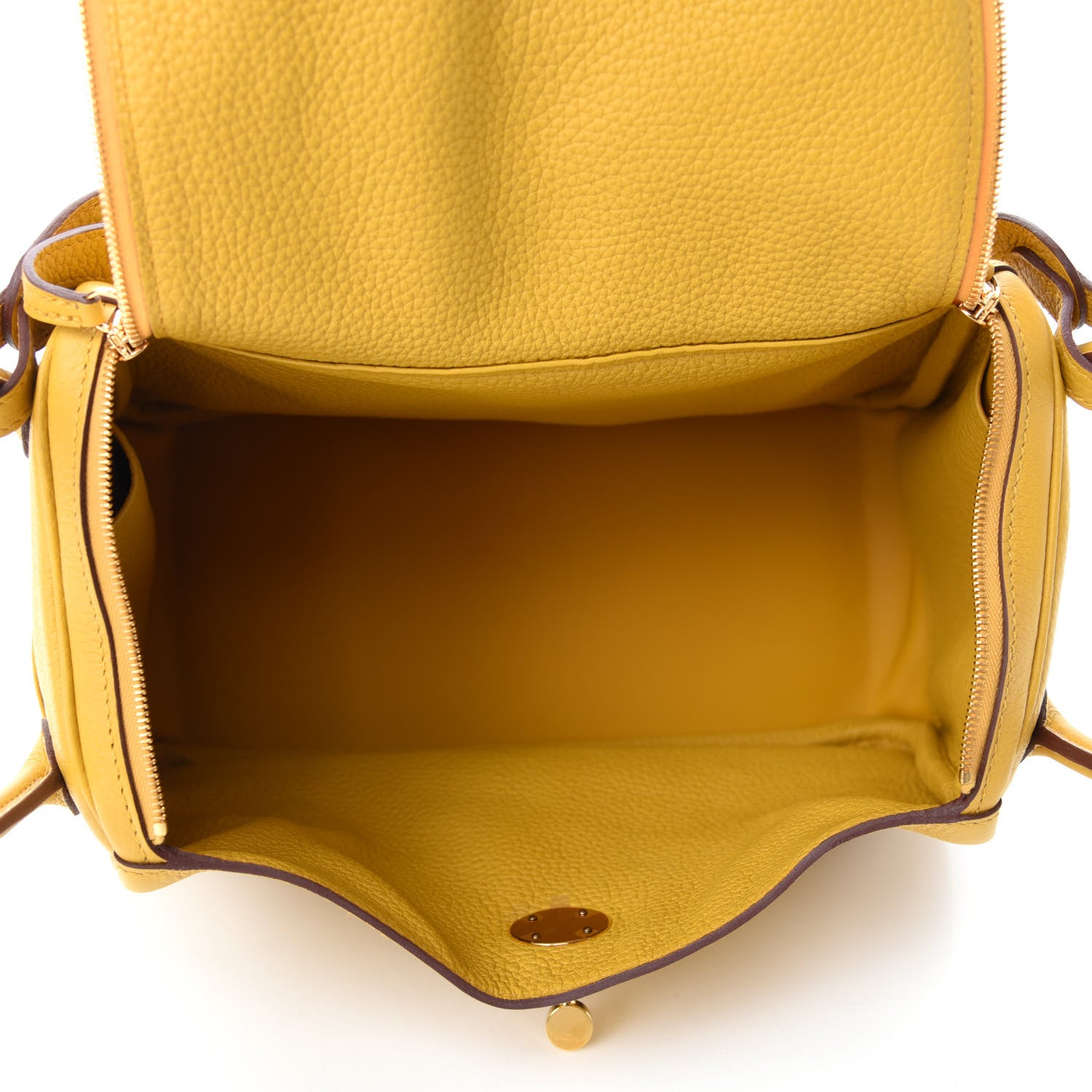 Hermes Taurillon Clemence Lindy 26 Jaune Ambre 5 of 11