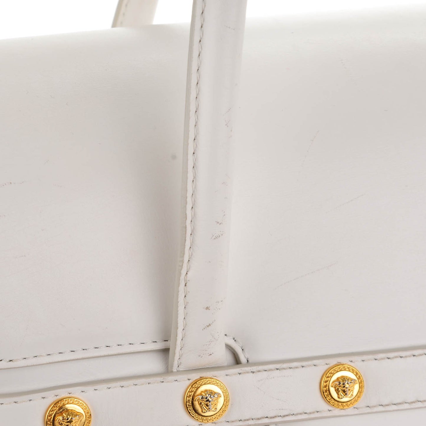 Vitello Calfskin Large Signature Tote White