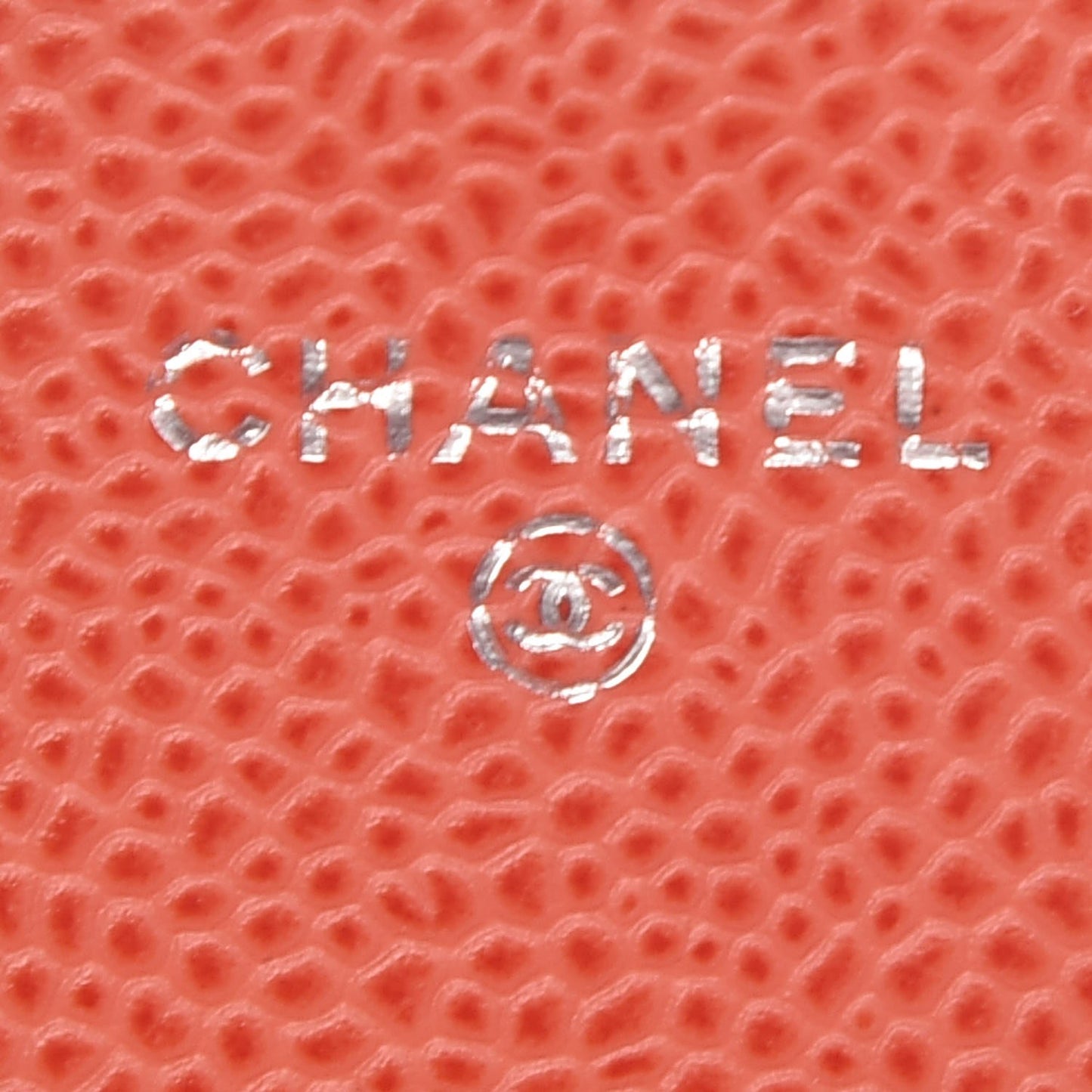 Caviar Half Moon Wallet On Chain WOC Coral