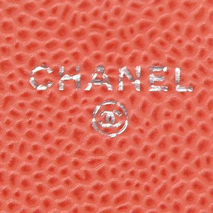 Chanel Caviar Half Moon Wallet On Chain WOC Coral 6 of 8