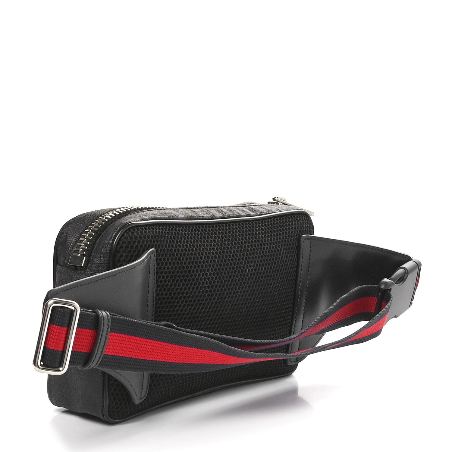 Gucci Soft GG Supreme Monogram Web Belt Bag Black Grey 3 of 10