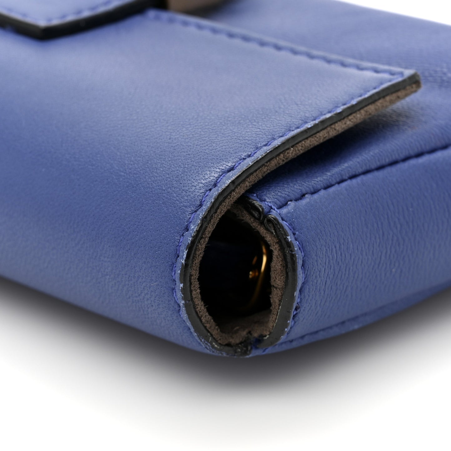 Shiny Nappa Micro Baguette Blue Neon