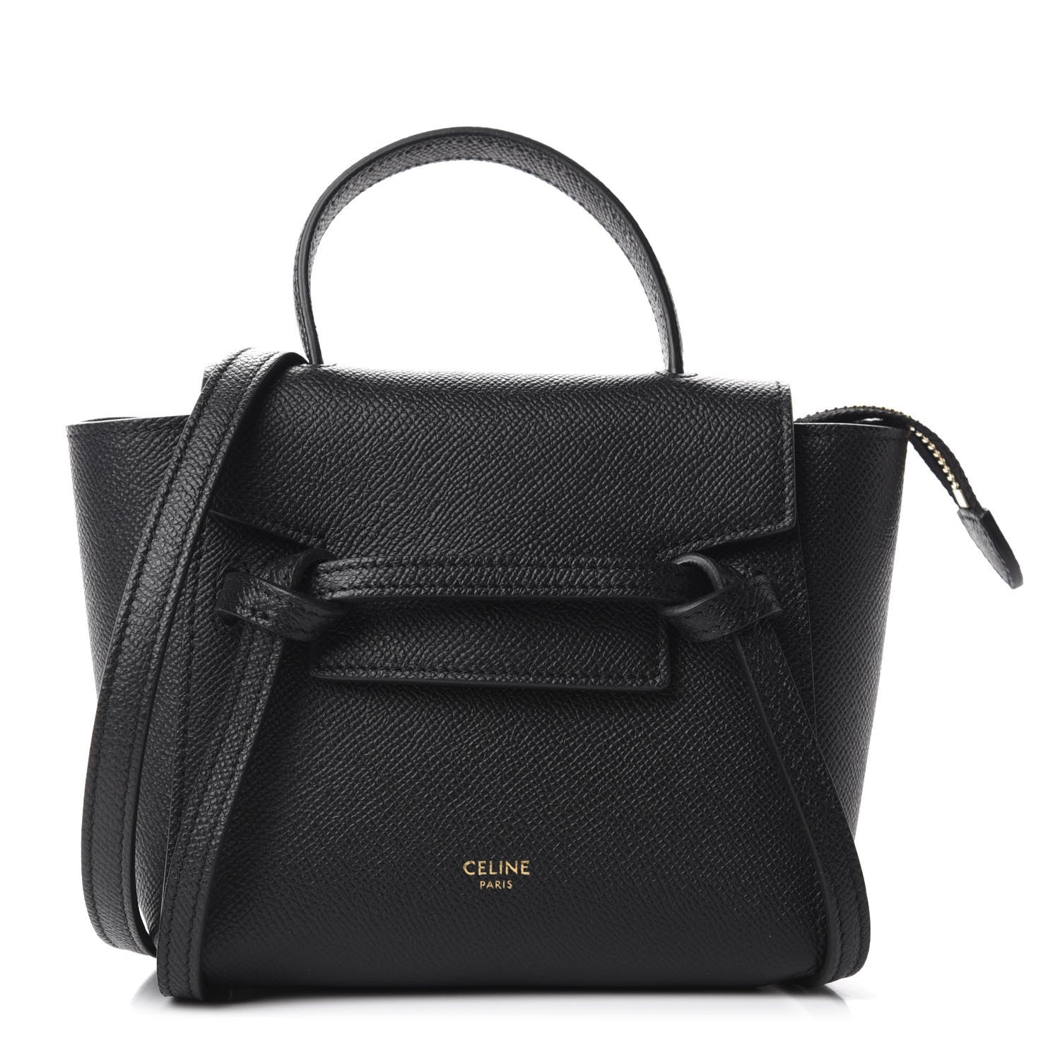 Celine Grained Calfskin Pico Belt Bag Black 1 of 9
