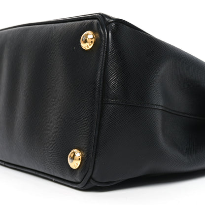 Prada Saffiano Small Galleria Double Zip Tote Black 9 of 10