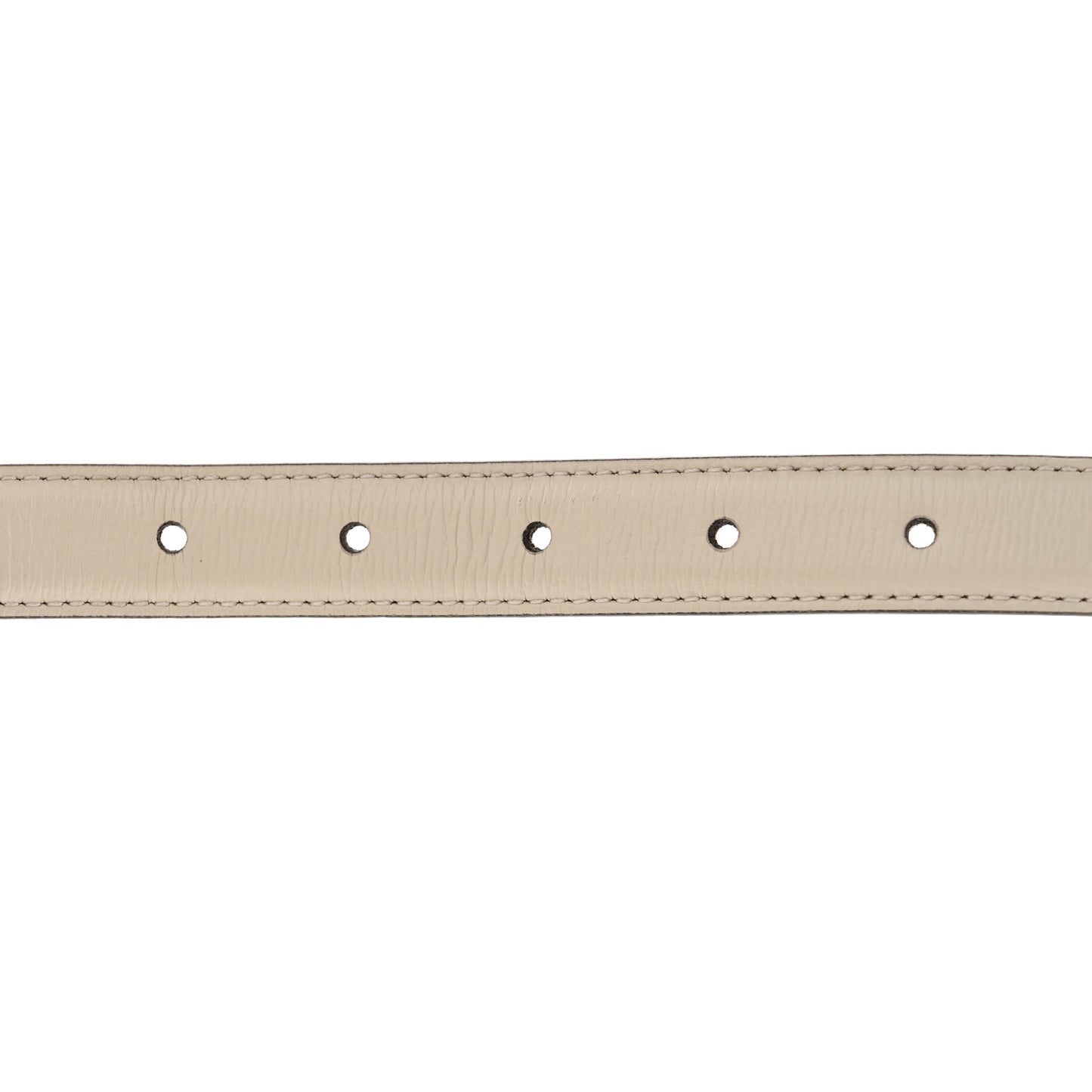 Azalea Calfskin Enamel Monochrome Double G 20mm Belt 110 44 Mystic White