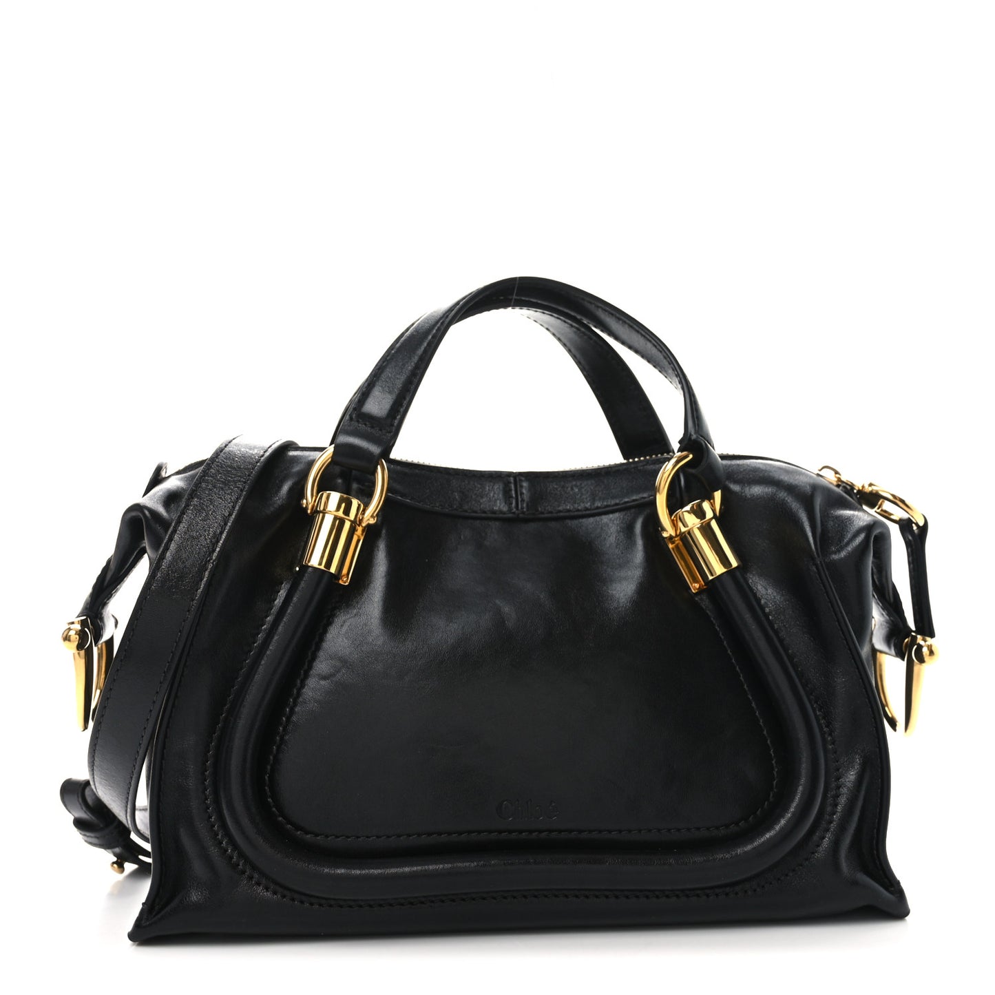 Shiny Calfskin Small Paraty 24 Black