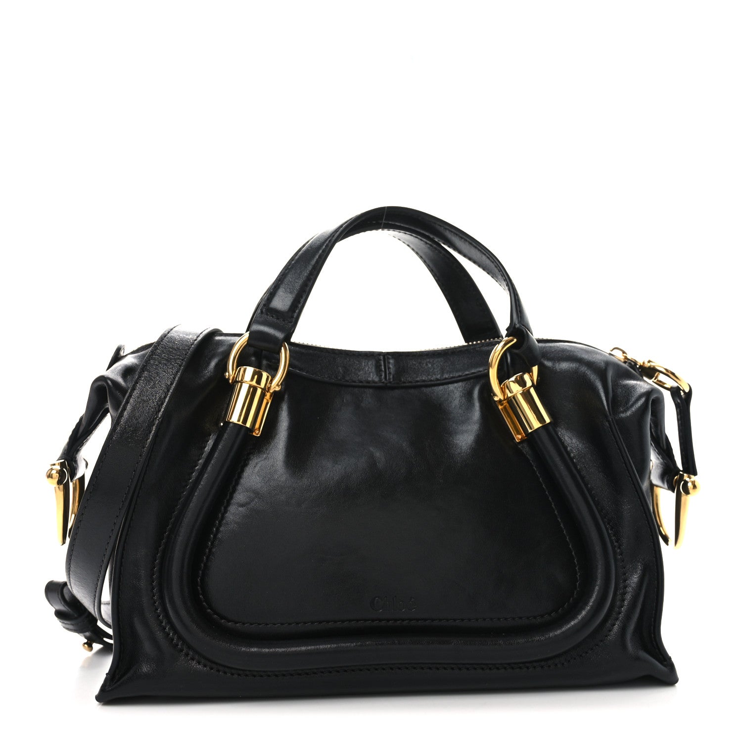 Chloe Shiny Calfskin Small Paraty 24 Black 1 of 9