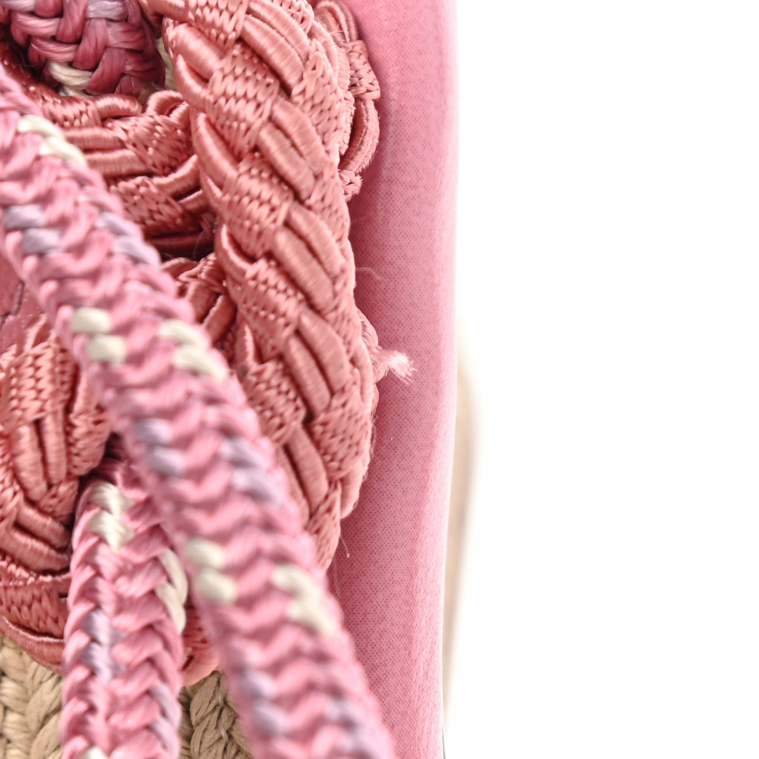 Louis Vuitton Fabric Maia Rope Wedge Sandal 37.5 Rose Clair 10 of 10