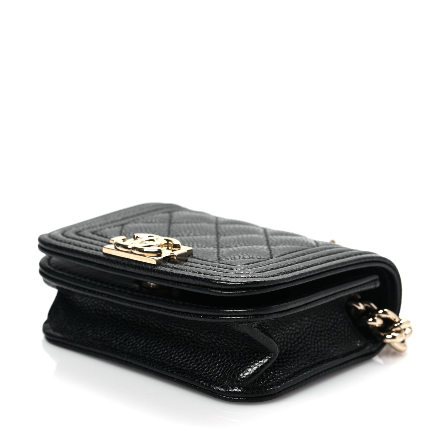 Chanel Caviar Quilted Boy Flap Waist Belt Bag Black 9 of 9