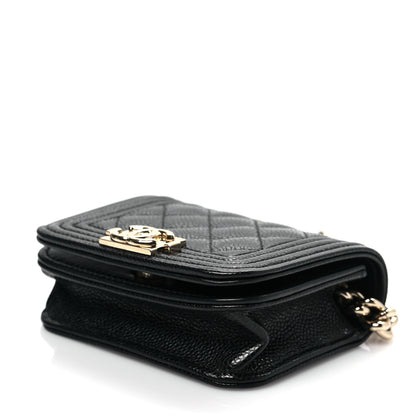 Chanel Caviar Quilted Boy Flap Waist Belt Bag Black 9 of 9
