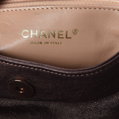 Chanel Metallic Deerskin Small Luxe Ligne Flap Bronze 7 of 10