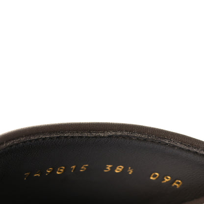 Gucci GG Supreme Monogram Miro Soft Calfskin Womens Horsebit Slippers 38.5 Beige Ebony New Acero 6 of 9