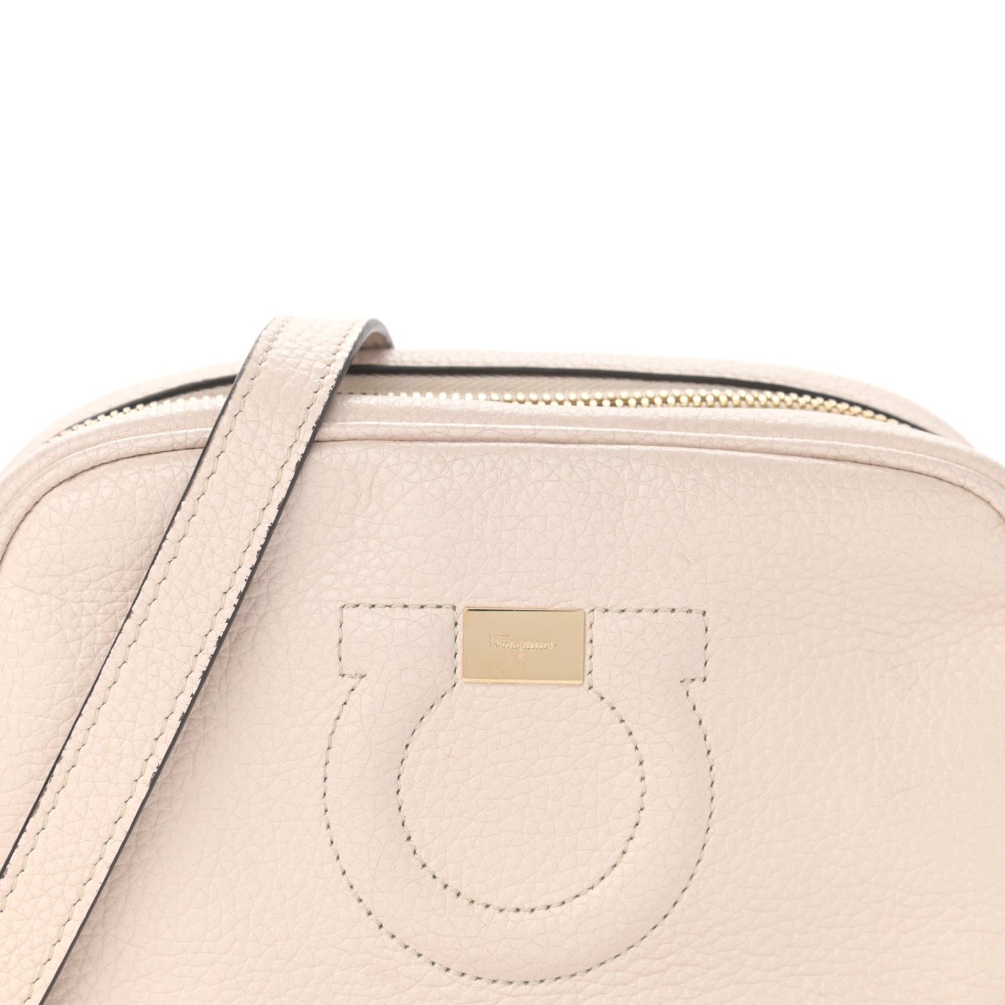 Calfskin City Goncho Crossbody Camera Bag Ivory