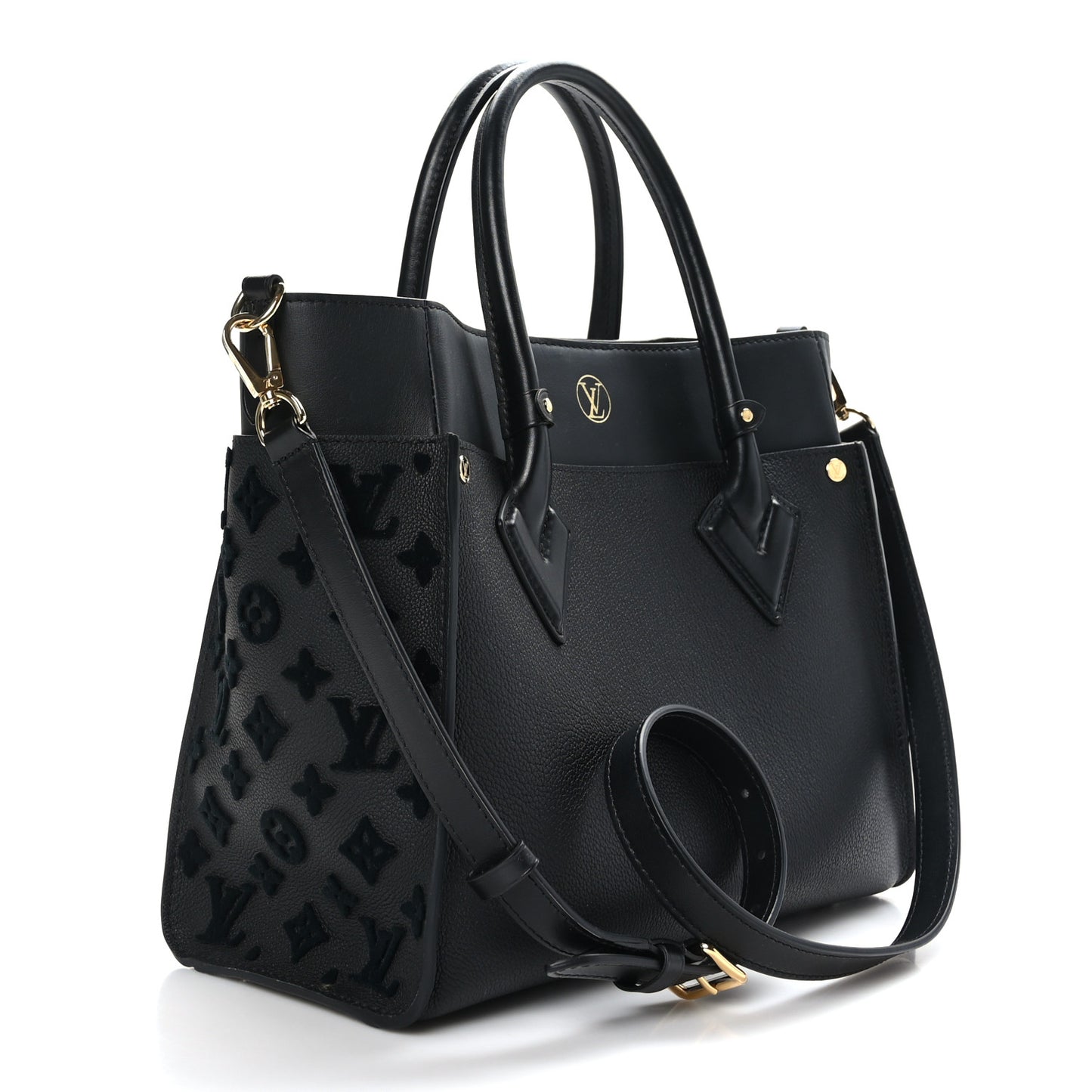 Calfskin Monogram Tufting On My Side Black