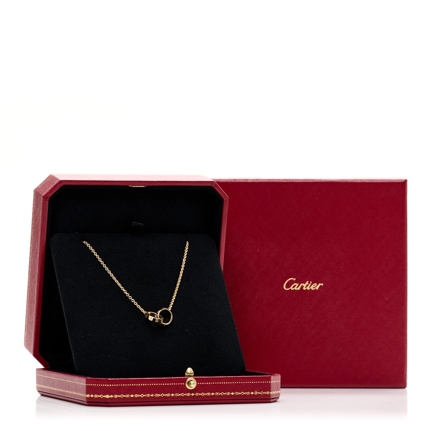 18K Yellow Gold Interlocking LOVE Necklace