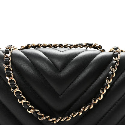 Chanel Calfskin Chevron Quilted Mini Statement Flap Black 8 of 10