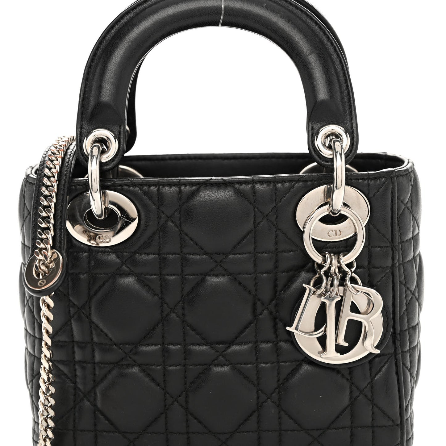 Lambskin Cannage Mini Lady Dior Black