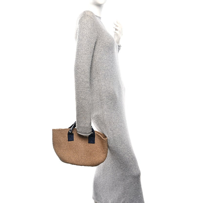 Chloe X MIFUKO Raffia Kids Basket Bag Black Beige 2 of 10