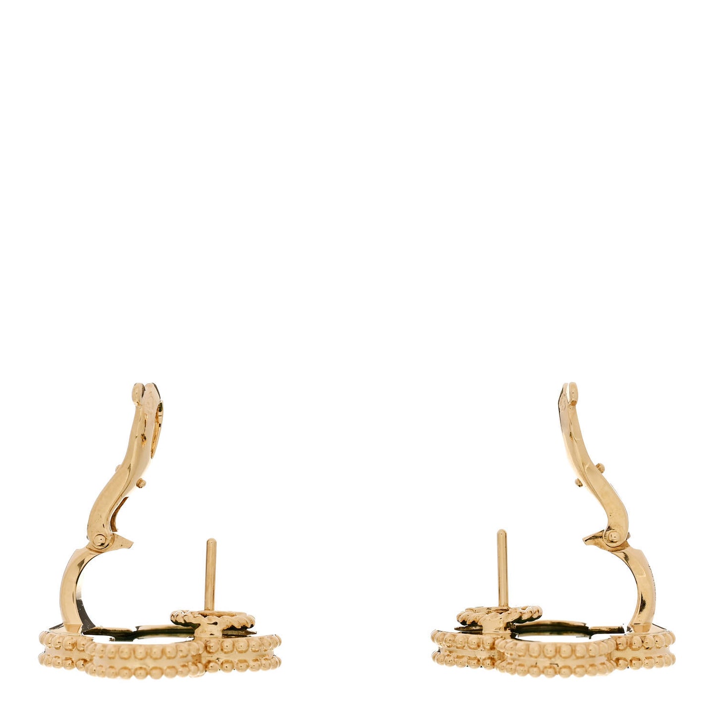 18K Yellow Gold Malachite Magic Alhambra Earrings