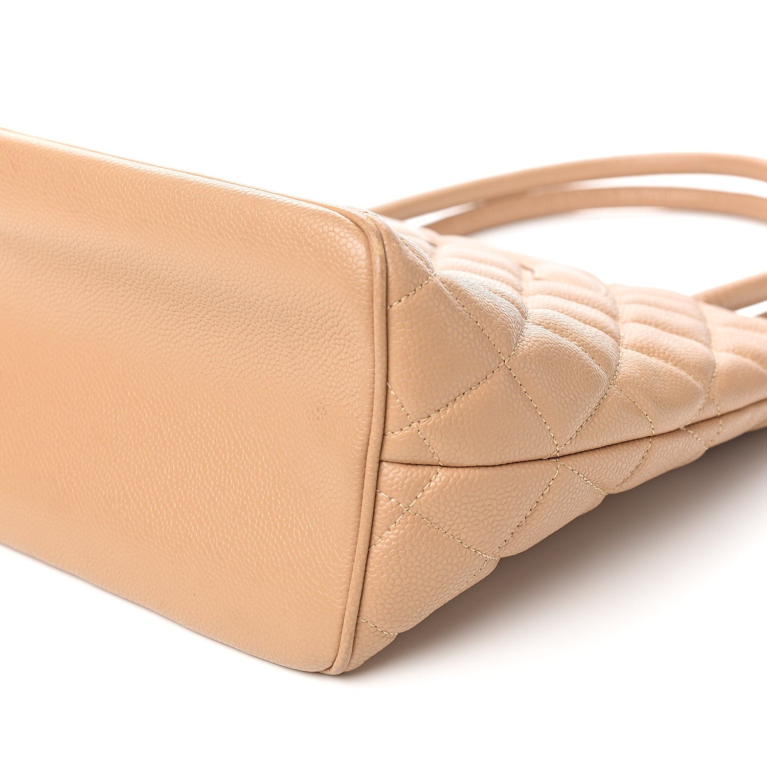 Chanel Caviar Quilted Medallion Tote Beige 8 of 10