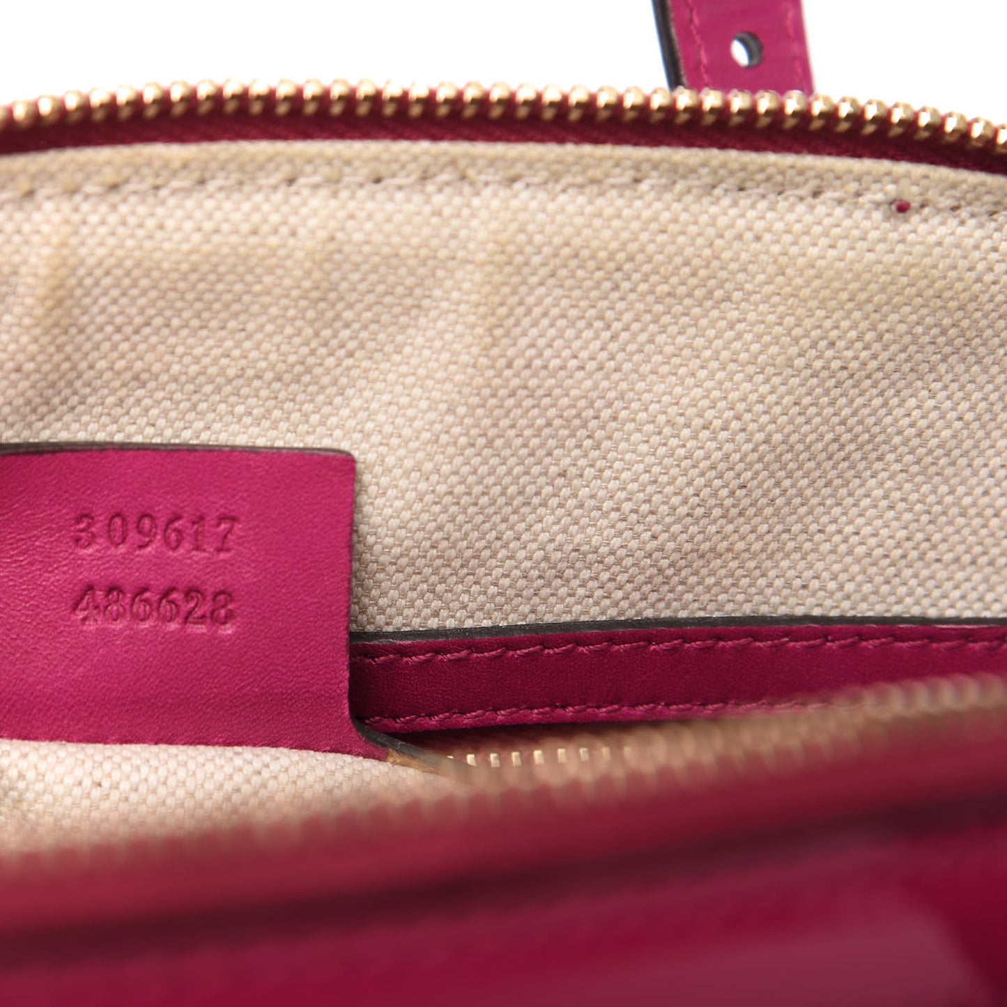 Patent Microguccissima Small Nice Top Handle Dome Bag Bright Bouganville