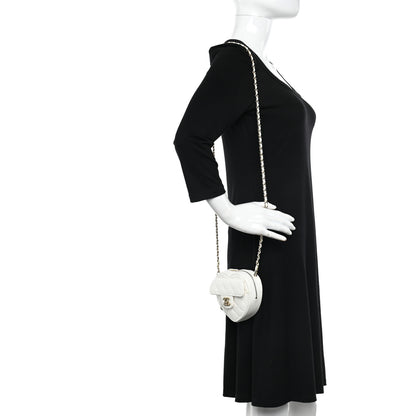 Chanel Lambskin Quilted CC In Love Heart Clutch With Chain White 2 of 11