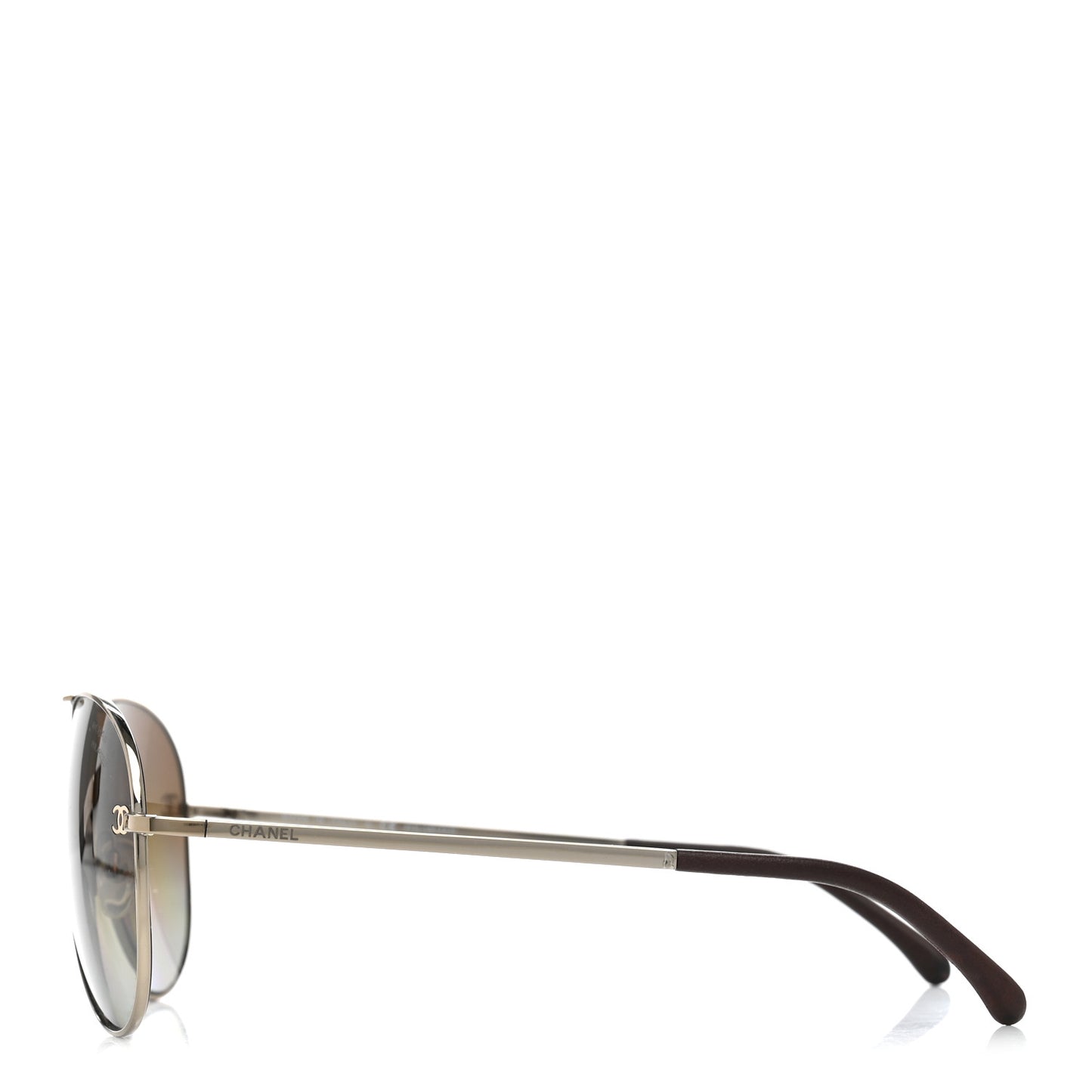 Metal Polarized CC Aviator Sunglasses 4189-T-Q Silver