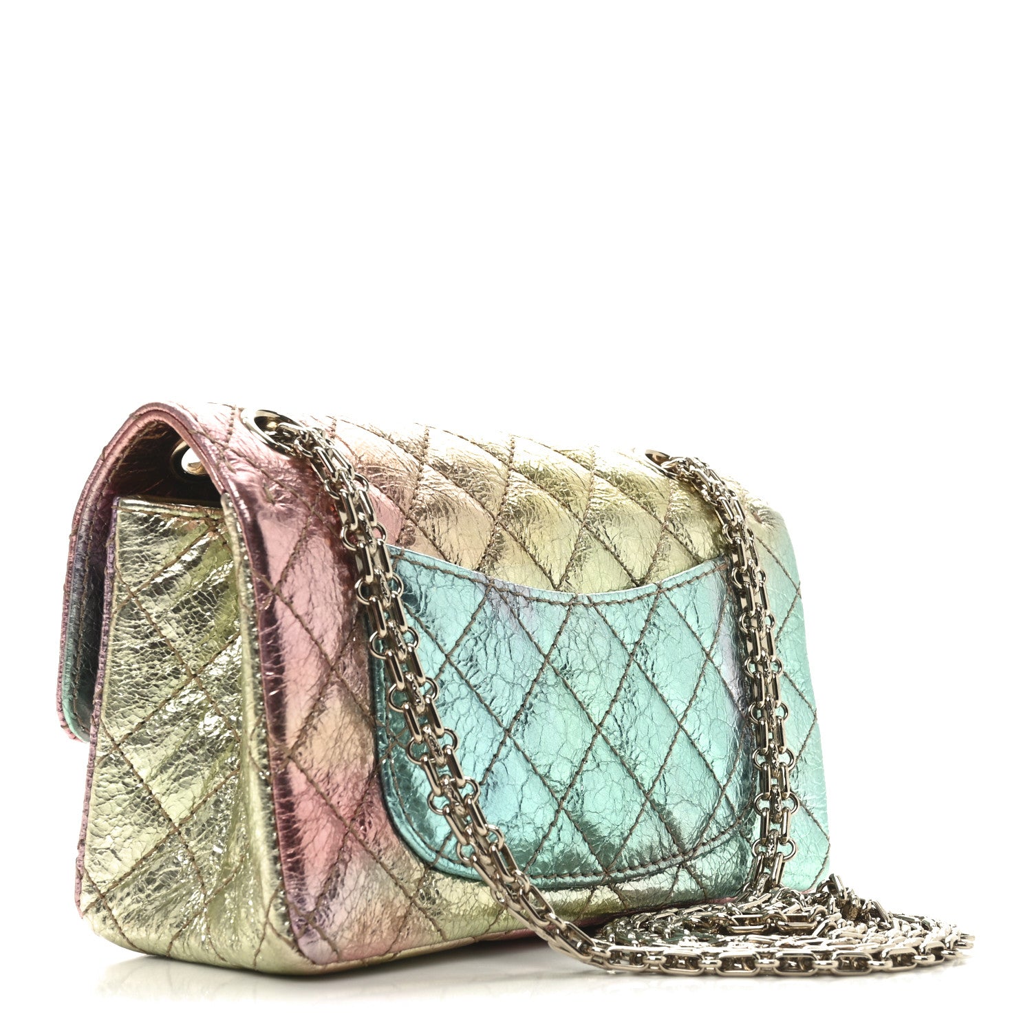 Chanel Metallic Goatskin Quilted Mini 2.55 Reissue Flap Multicolor 3 of 10