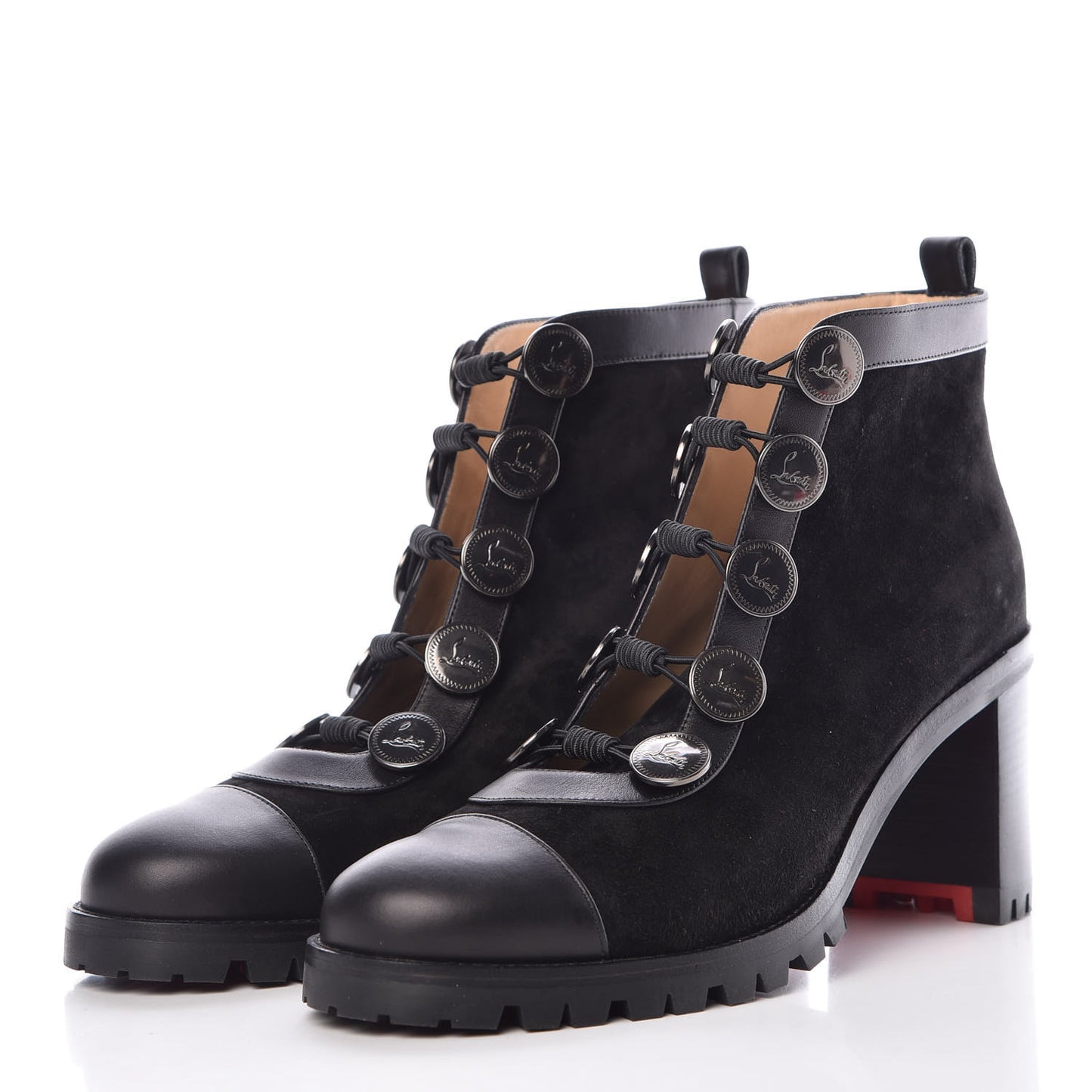 Calfskin Suede Alphabouton 70 Boots 39.5 Black