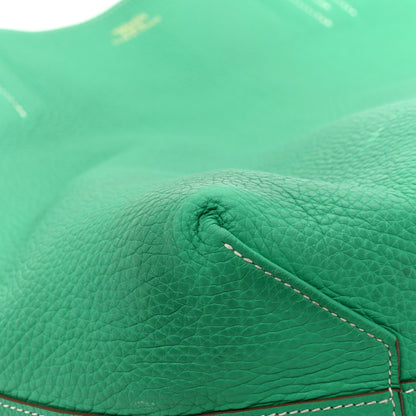 Hermes Taurillon Clemence Double Sens 36 Reversible Tote Menthe Colvert 19 of 20