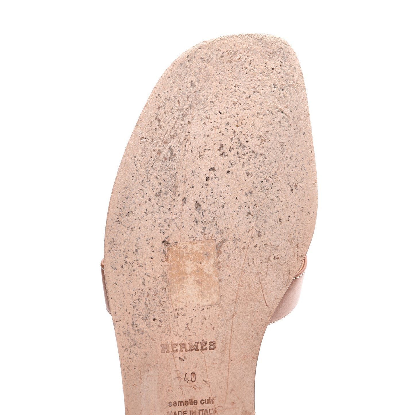 Box Calfskin Oran Sandals 40 Gold