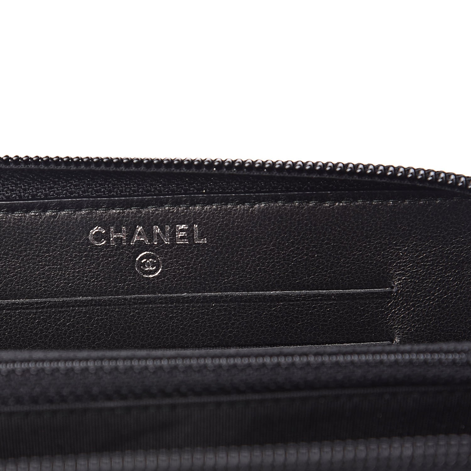 Chanel Caviar Quilted Small Boy Zip Around Wallet Black 6 of 10