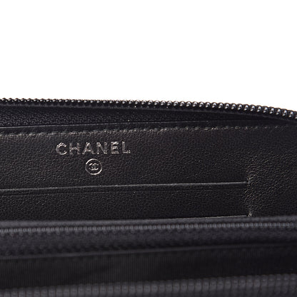 Chanel Caviar Quilted Small Boy Zip Around Wallet Black 6 of 10