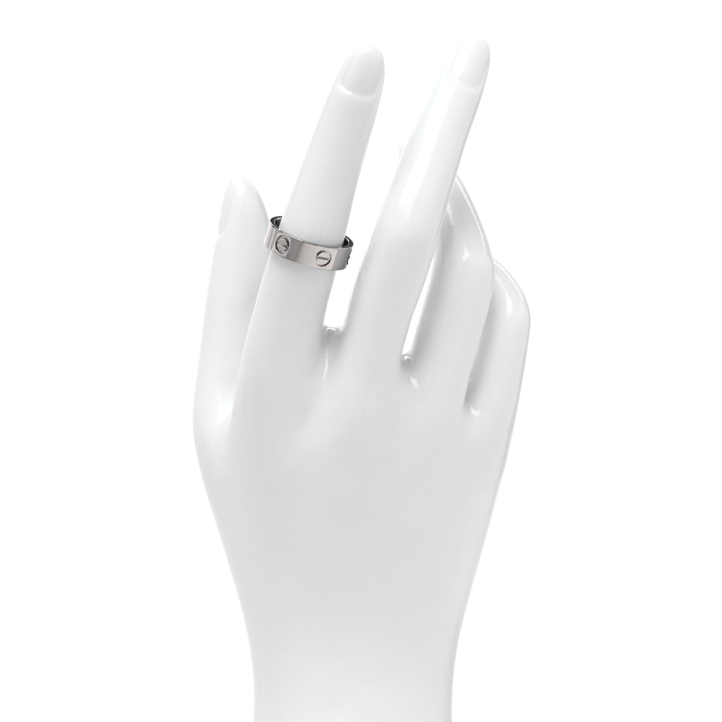 18K White Gold 5.5mm LOVE Ring 54 7