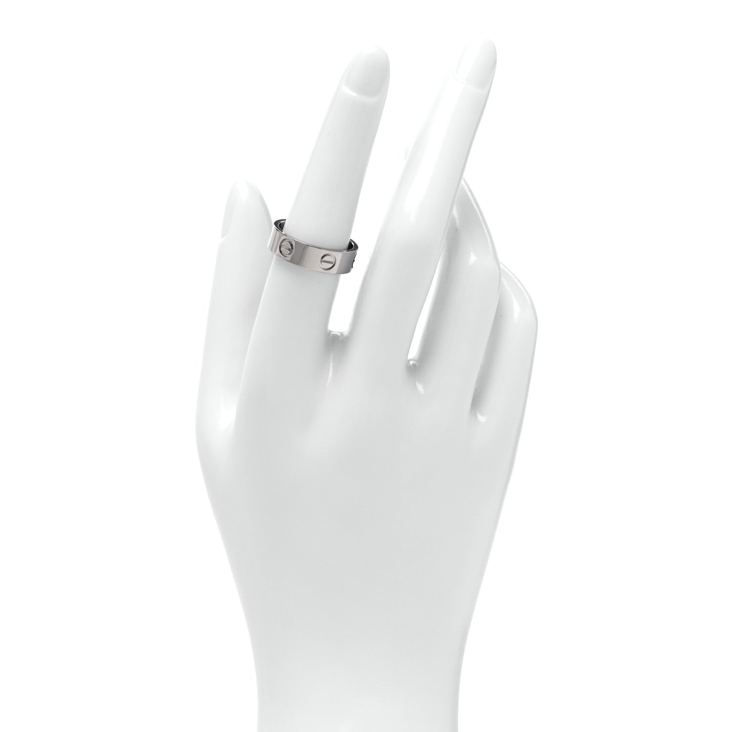 Cartier 18K White Gold 5.5mm LOVE Ring 54 7 2 of 4