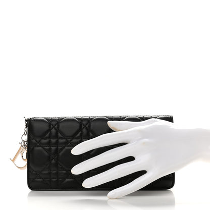 Christian Dior Lambskin Cannage Rendezvous Wallet Black 2 of 7