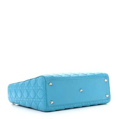 Christian Dior Lambskin Cannage Large Lady Dior Turquoise 4 of 21