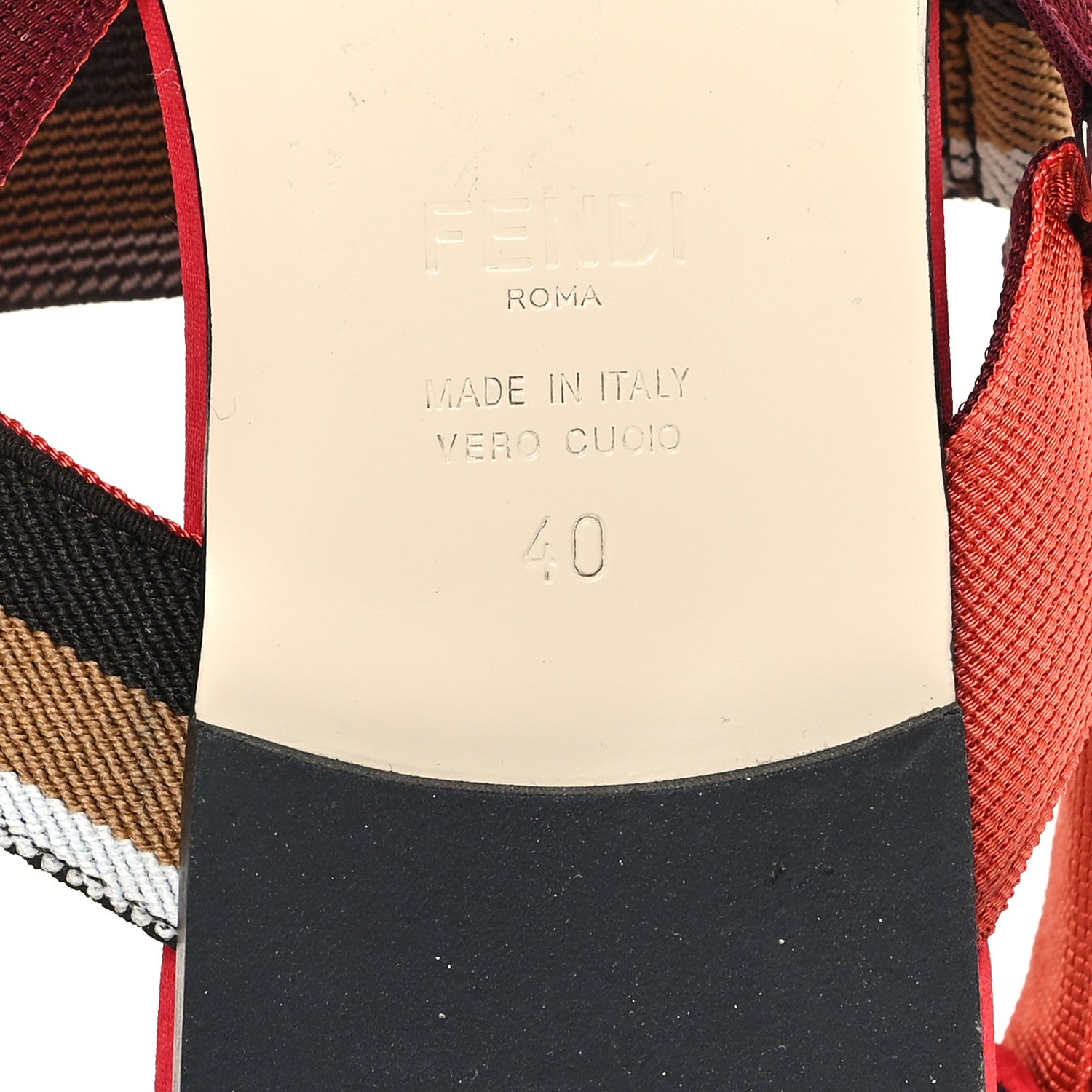 Fendi Technical Mesh Colibri Slingback Ballerina Flats 40 Fragola Mou Fango Ruggine 7 of 8