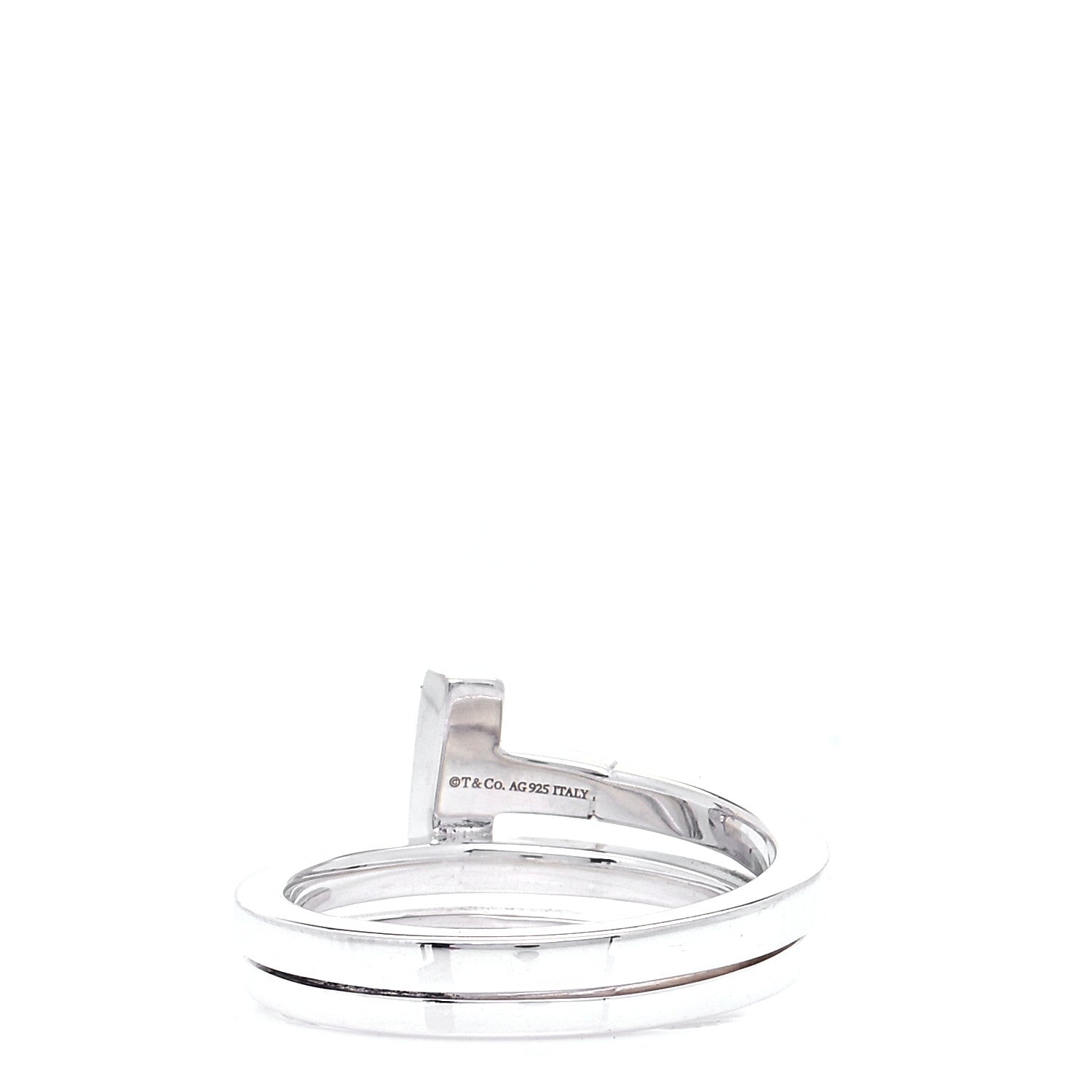 Tiffany Sterling Silver T Square Wrap Ring 57 8 3 of 5