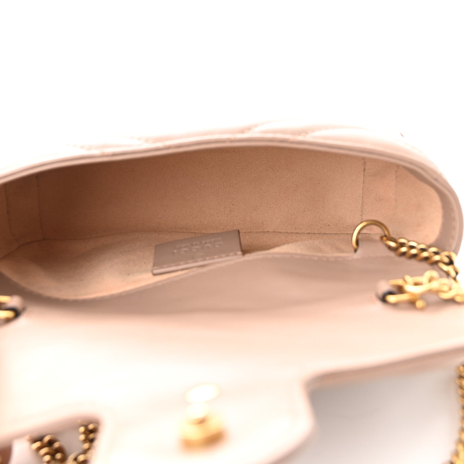 Gucci Calfskin Matelasse Super Mini GG Marmont Shoulder Bag Porcelain Rose 5 of 11