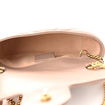 Gucci Calfskin Matelasse Super Mini GG Marmont Shoulder Bag Porcelain Rose 5 of 11