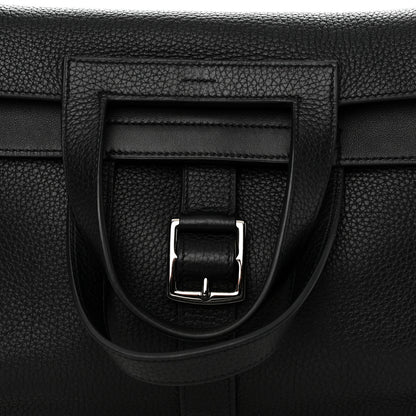 Hermes Taurillon Clemence Halzan 31 GM Black 8 of 11