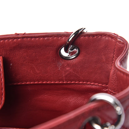 Chanel Calfskin Quilted Petit Shopping Tote PST Dark Red 11 of 14
