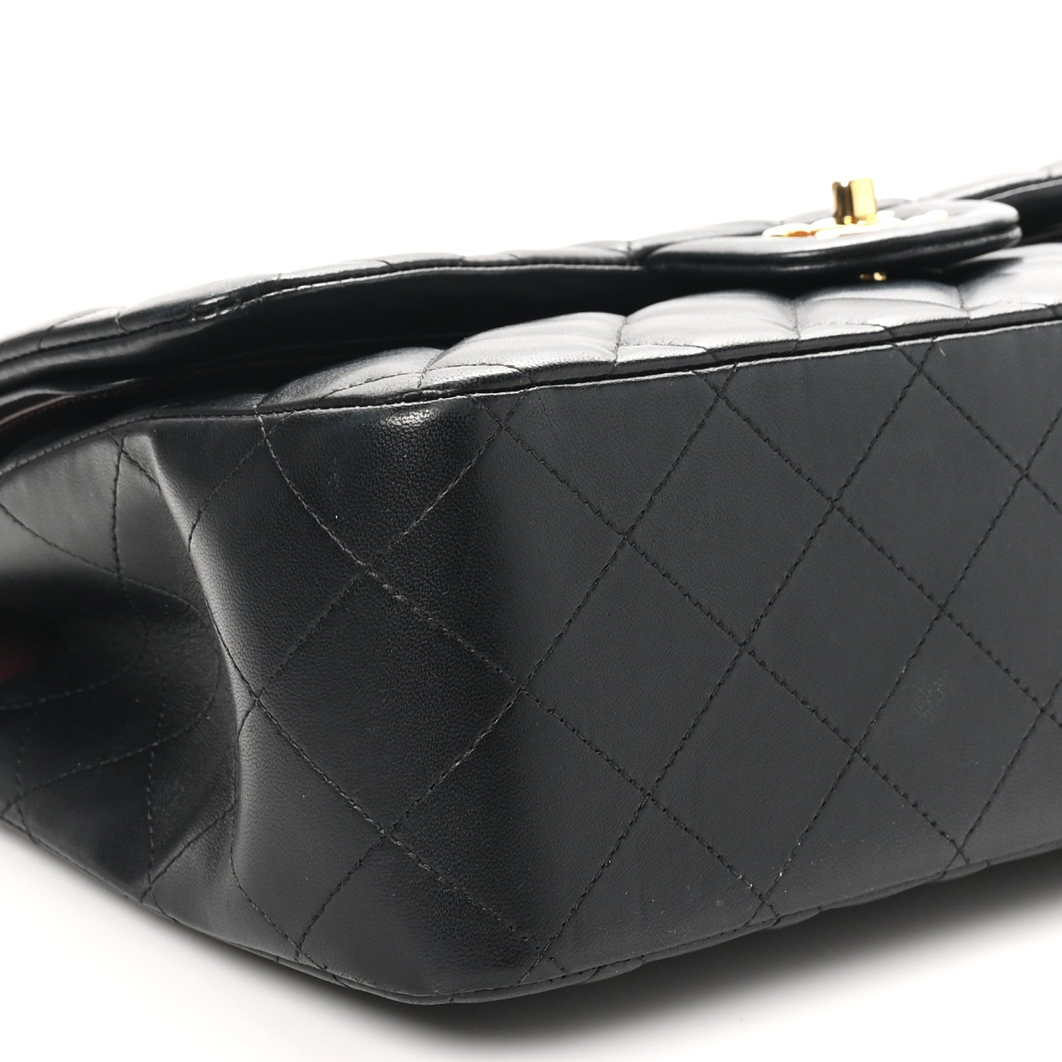 Chanel Lambskin Quilted Jumbo Double Flap Black 14 of 16