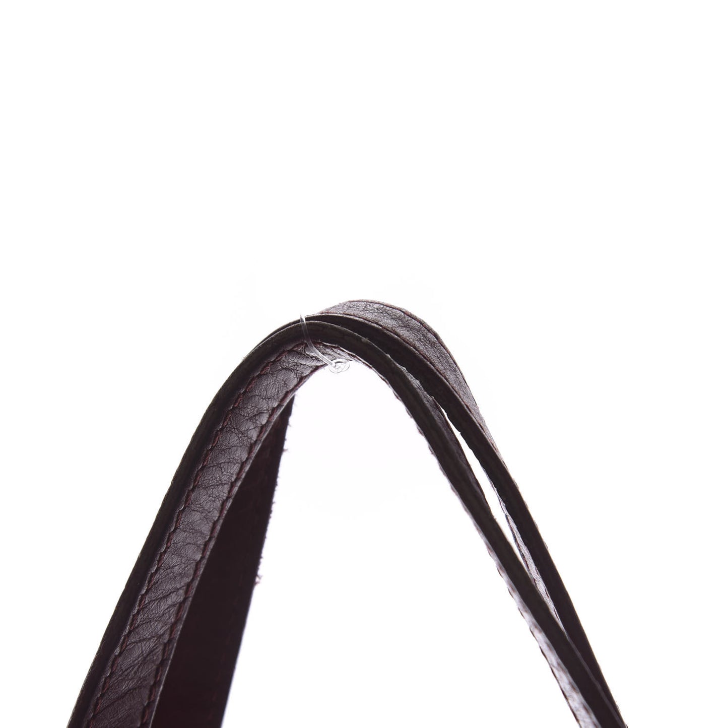 Glazed Calfskin Saddle Shopper Red