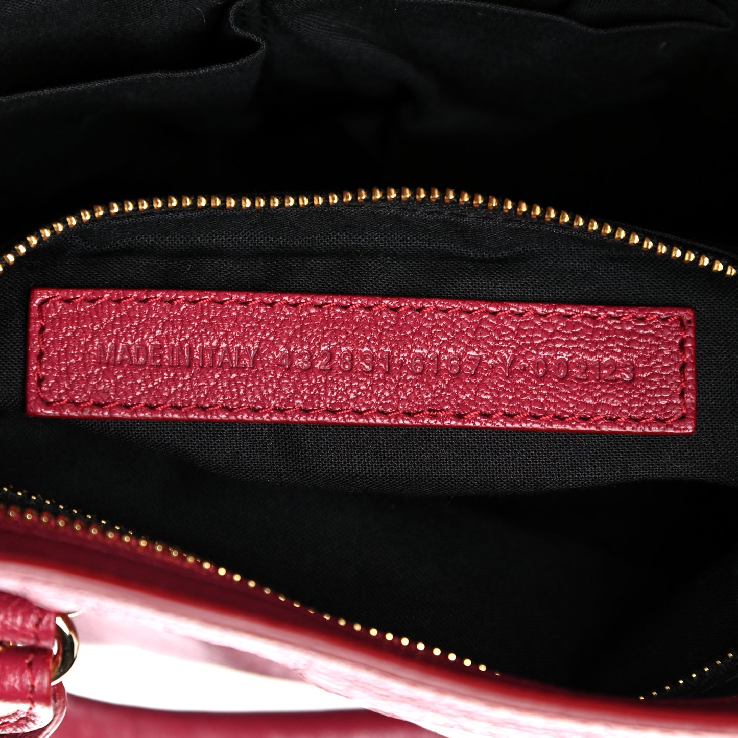 Chevre Gold Metallic Edge Hardware S City Rouge Grenat