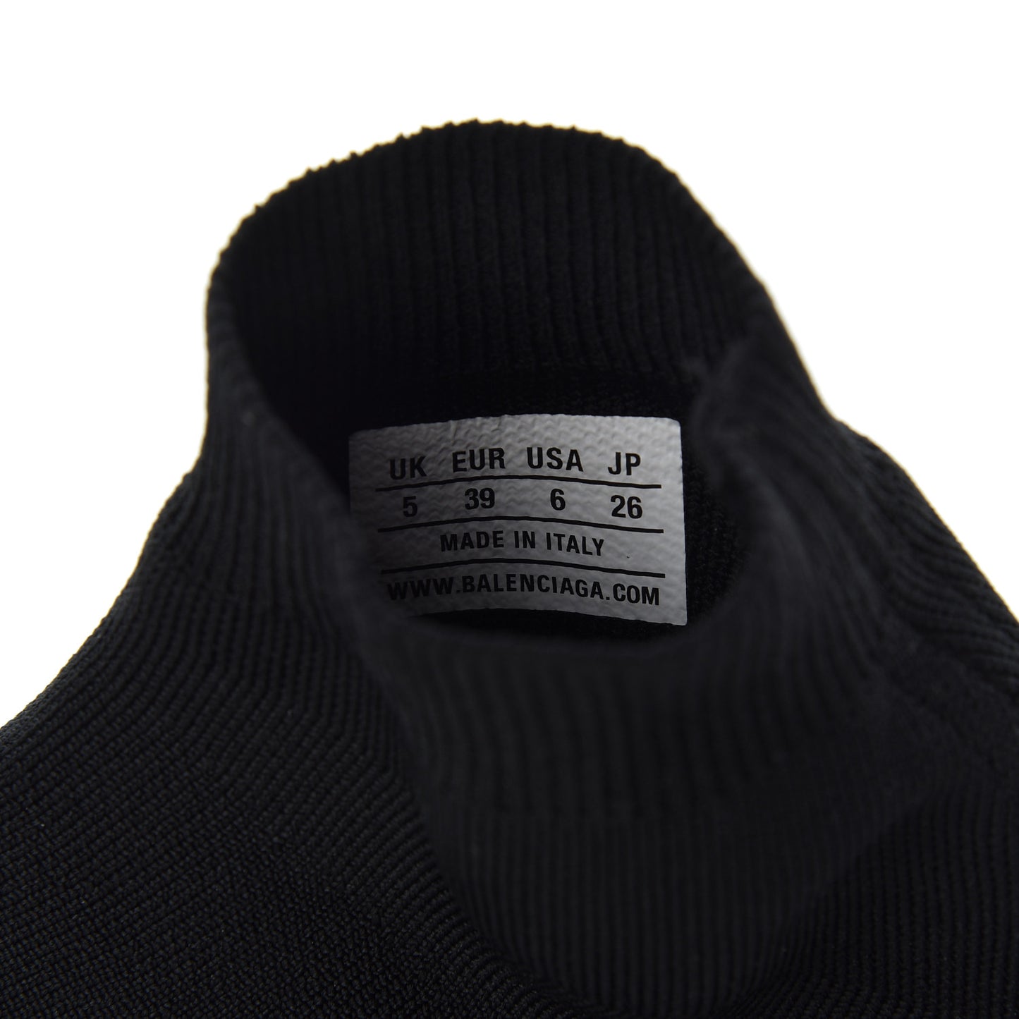 Technical 3D Recycled Knit Bi-Color Sole Mens Speed 2.0 Sneakers 39 Black White